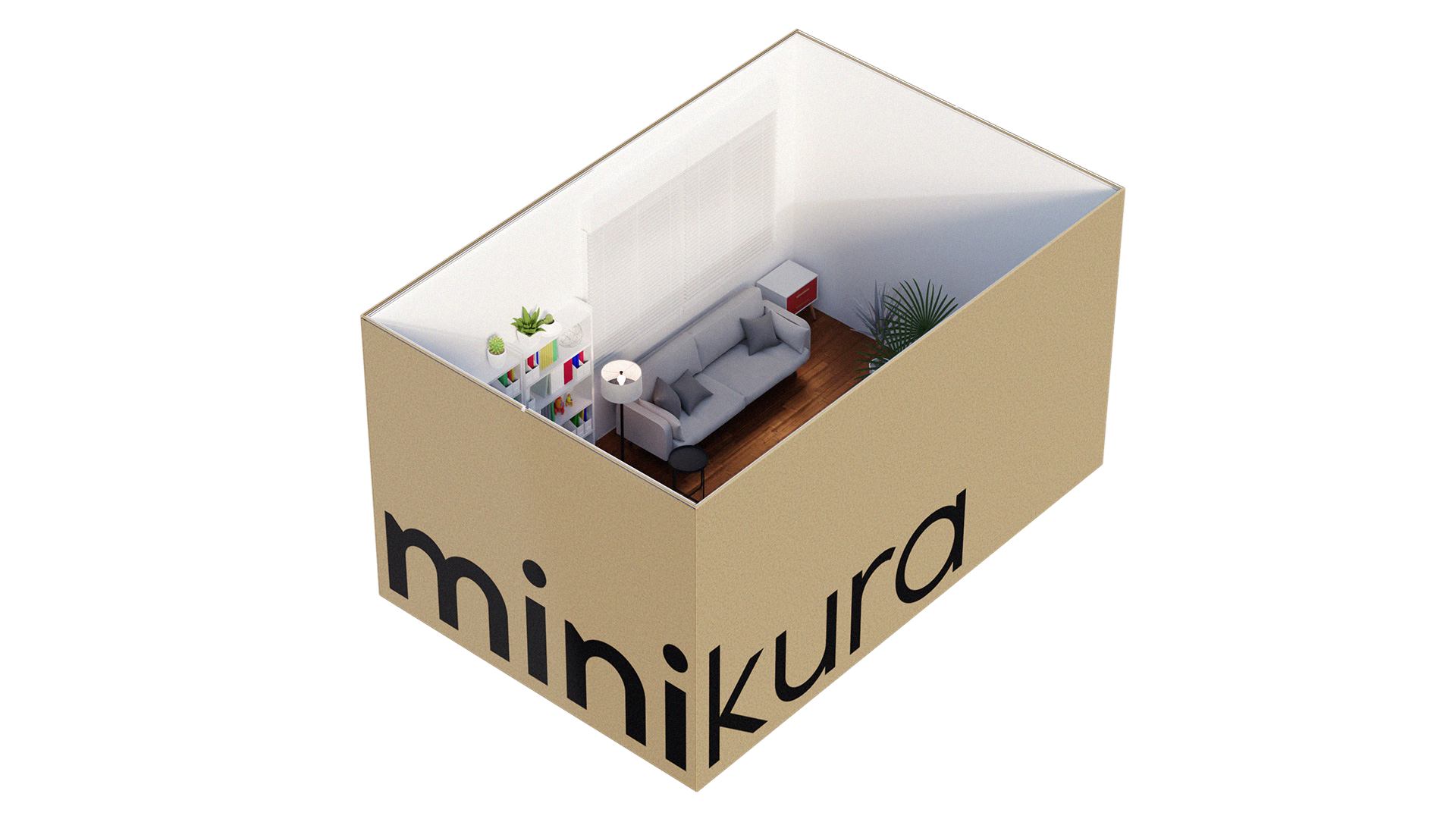 部屋を立体的に捉えたminikuraのボックス
